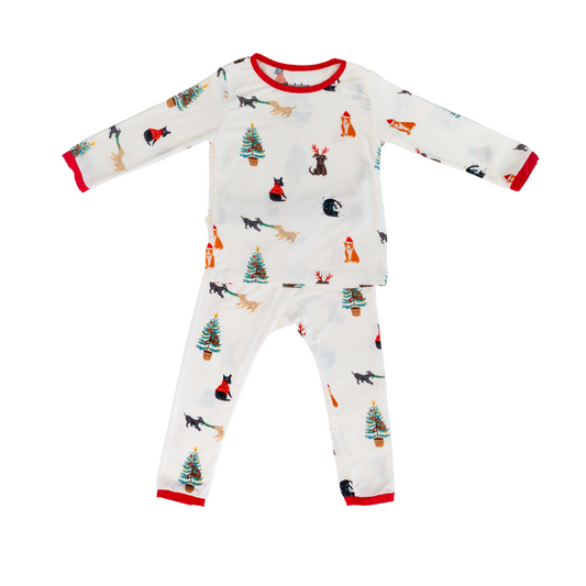 Bamboo Pajamas in Santa Paws