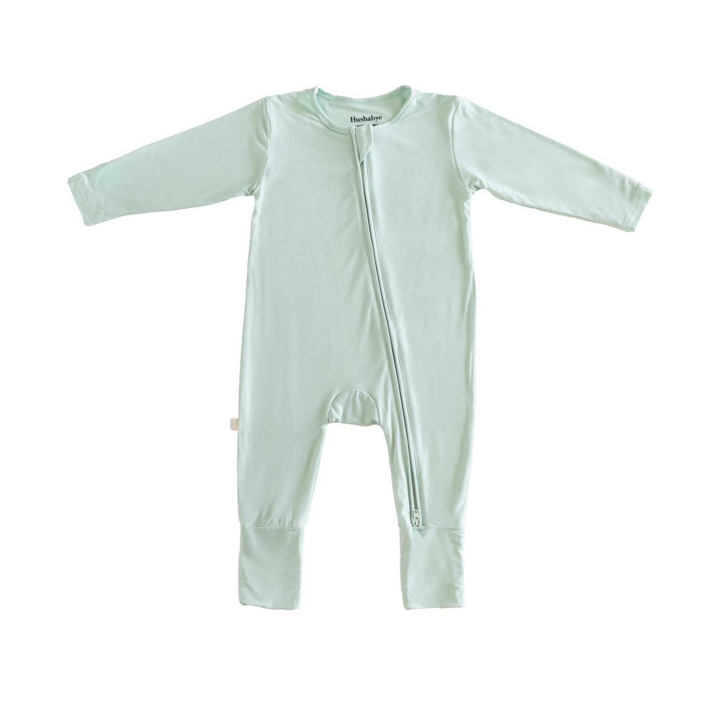 Bamboo Zippered Sleepsuit / Romper in Light Sage