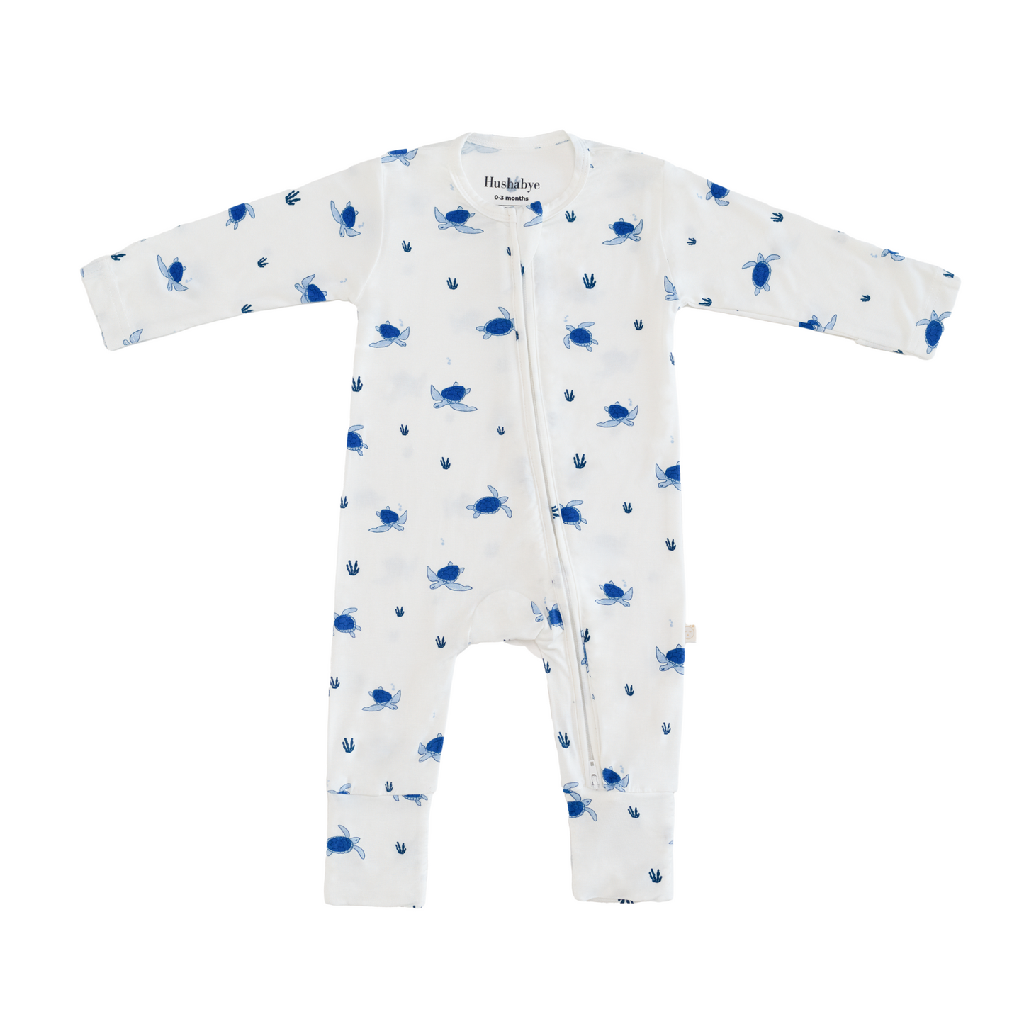Bamboo Zippered Sleepsuit / Romper in Turtle