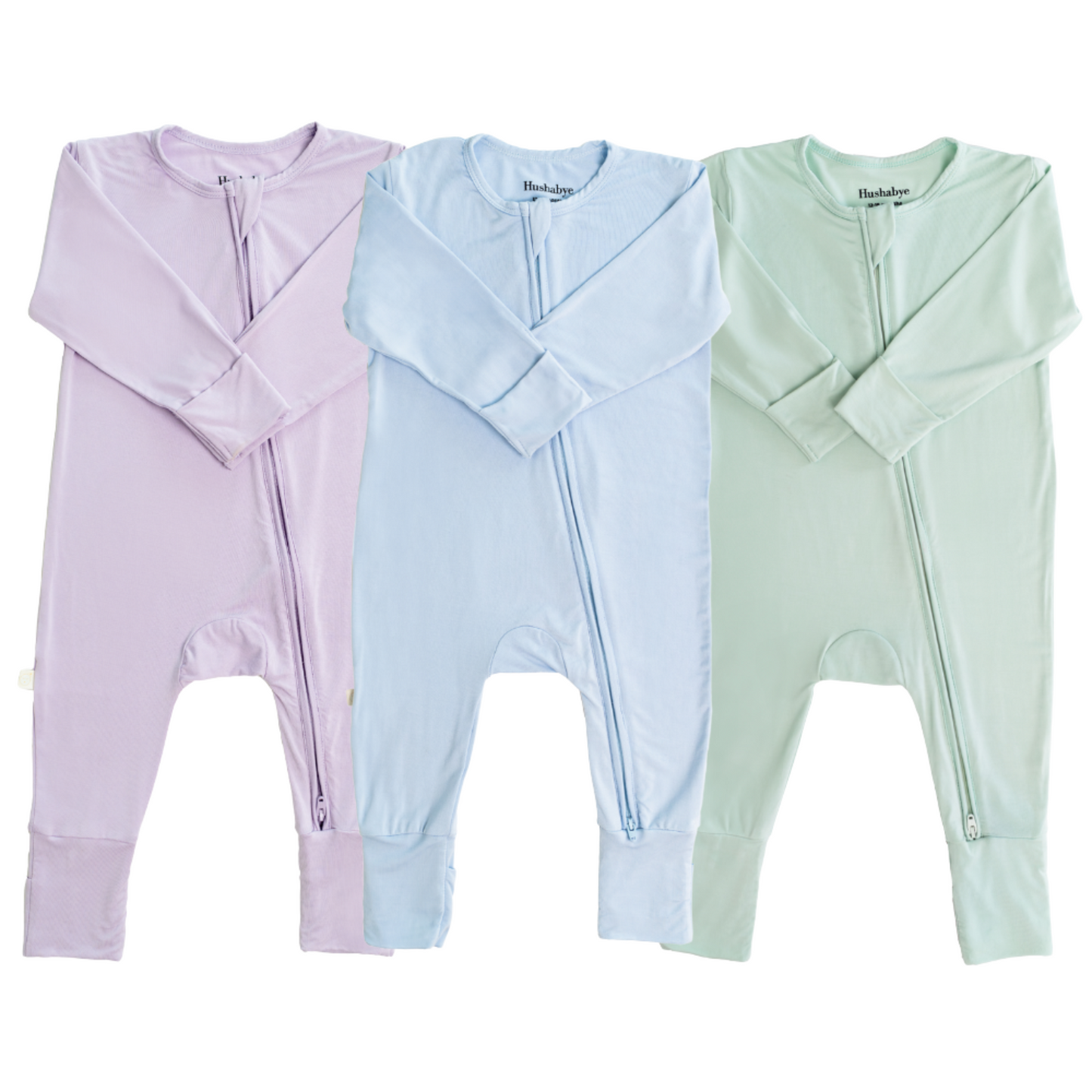 Bamboo Zippered Sleepsuit / Romper Multi Pack - 3 Pieces