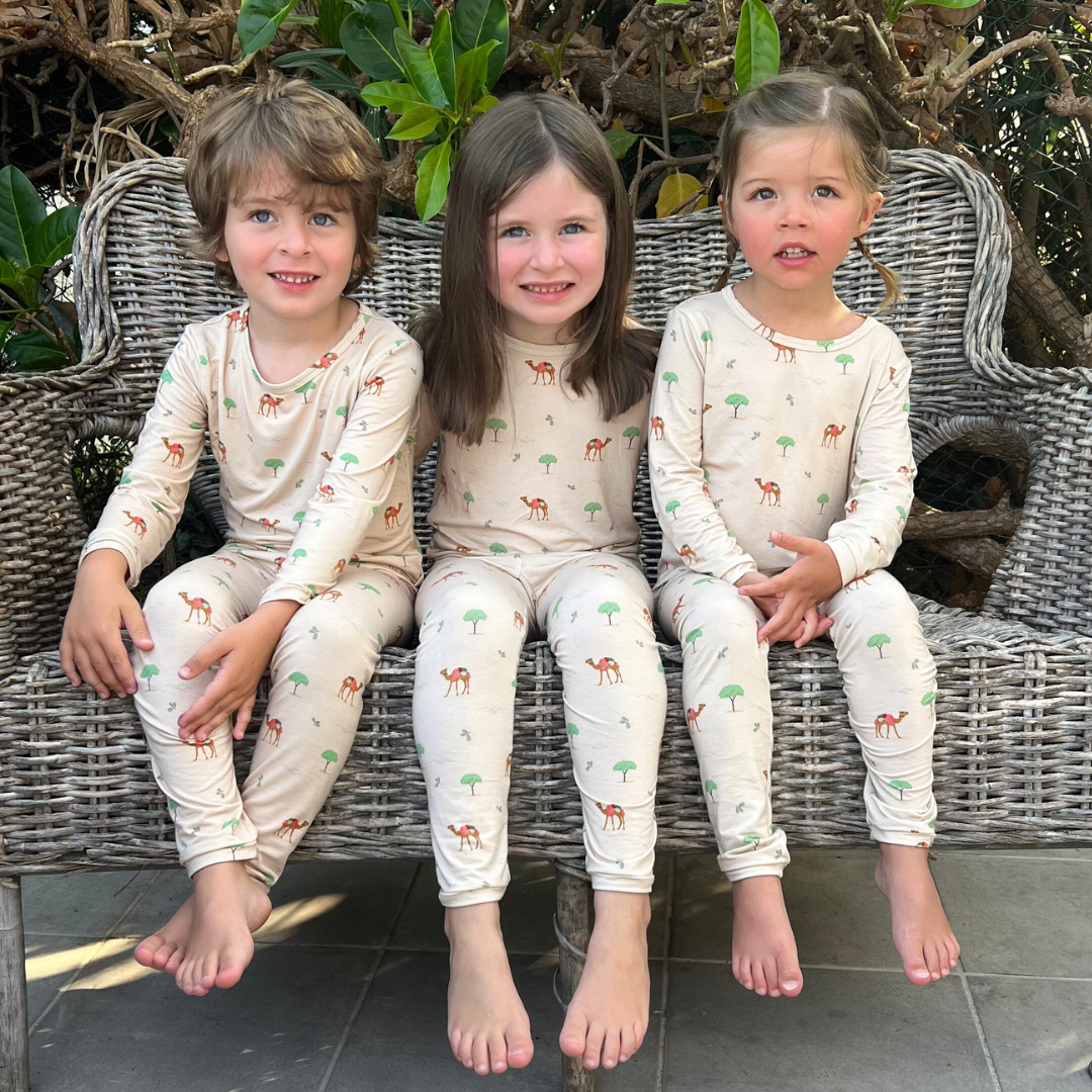 Camel Print Bamboo Pajamas for Toddlers and Children