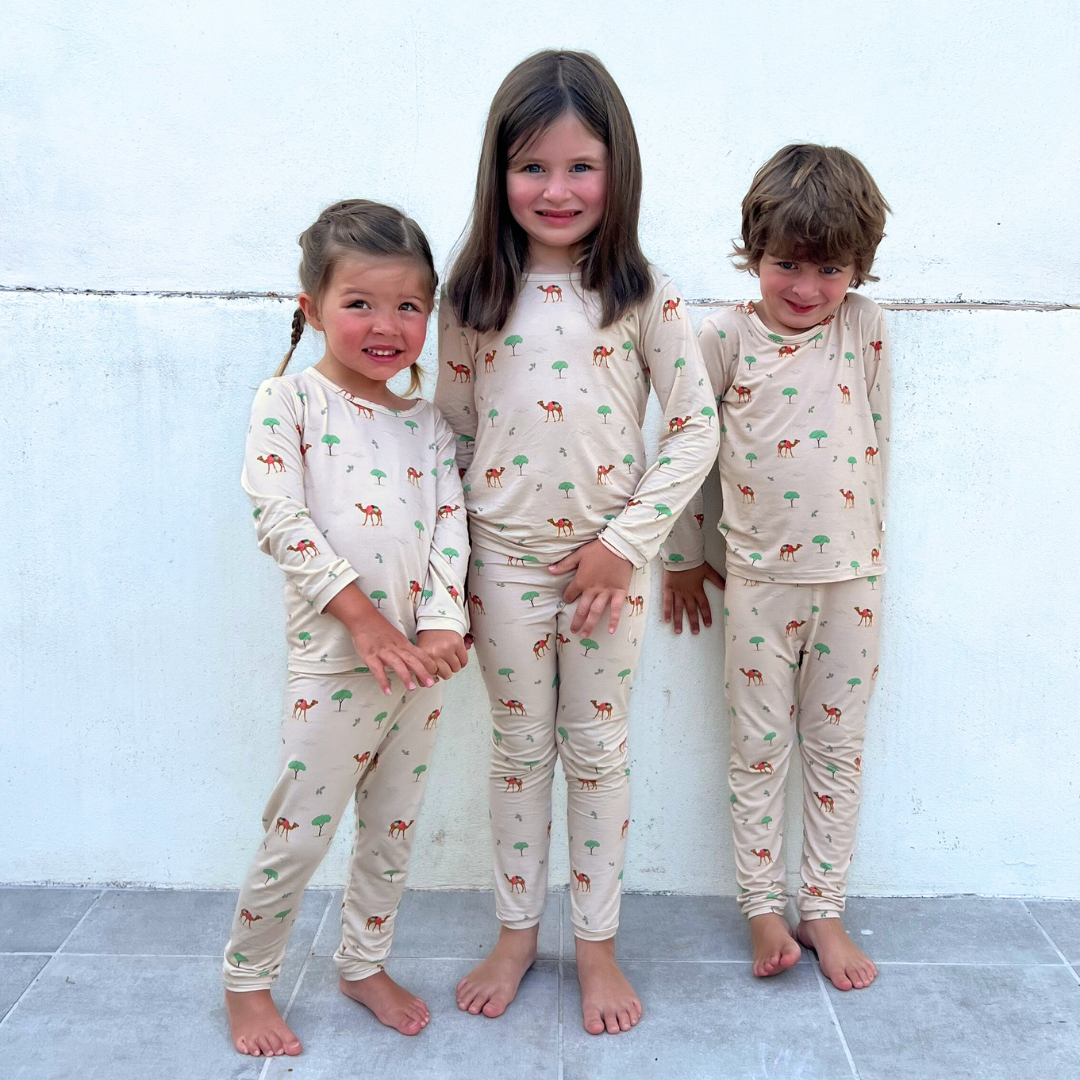 Camel Print Bamboo Pajamas for Toddlers and Children
