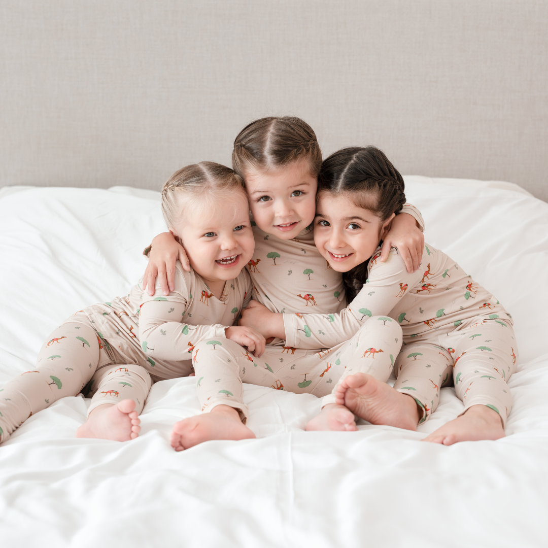 Camel Print Bamboo Pajamas for Toddlers and Children