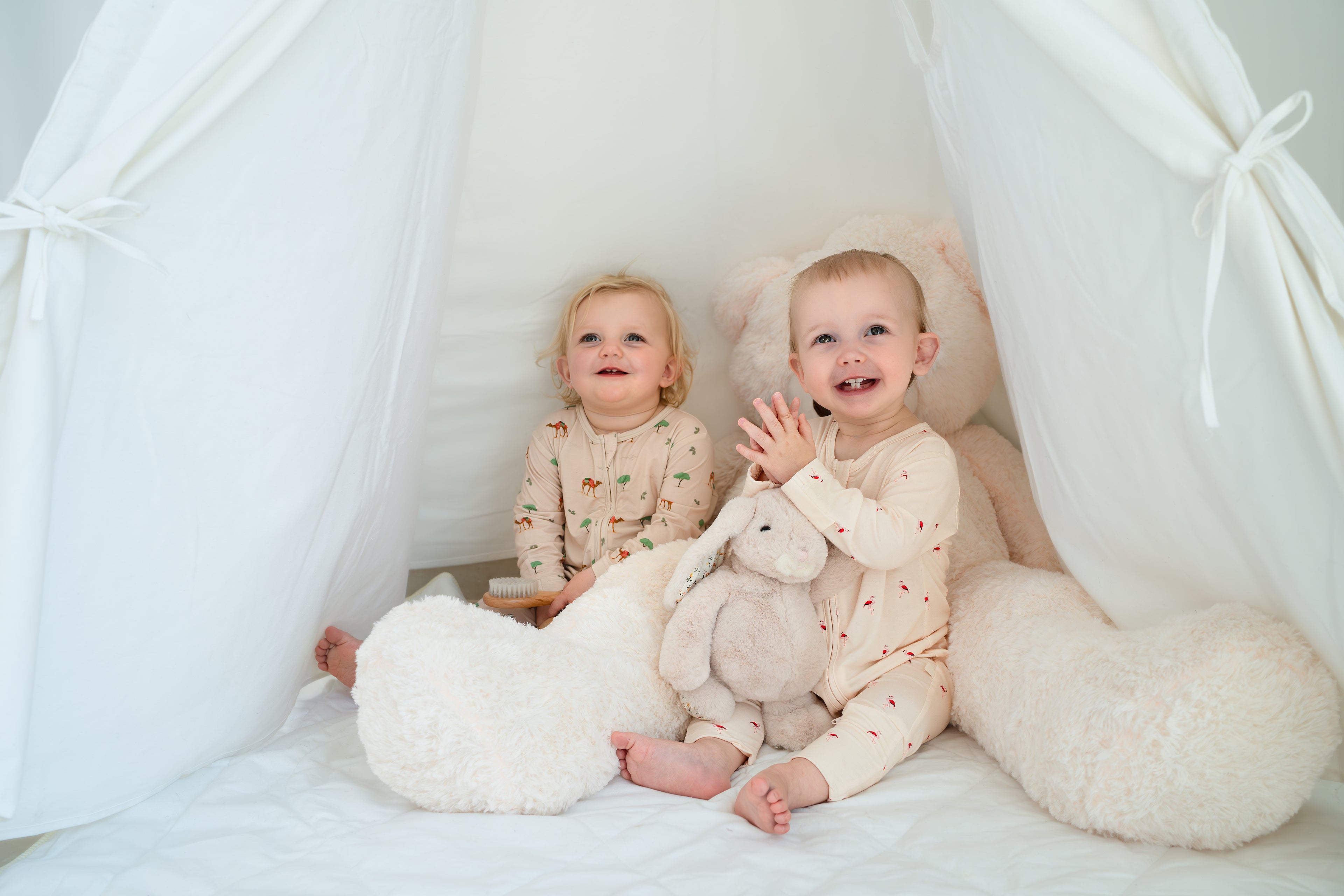 Bamboo zippered rompers