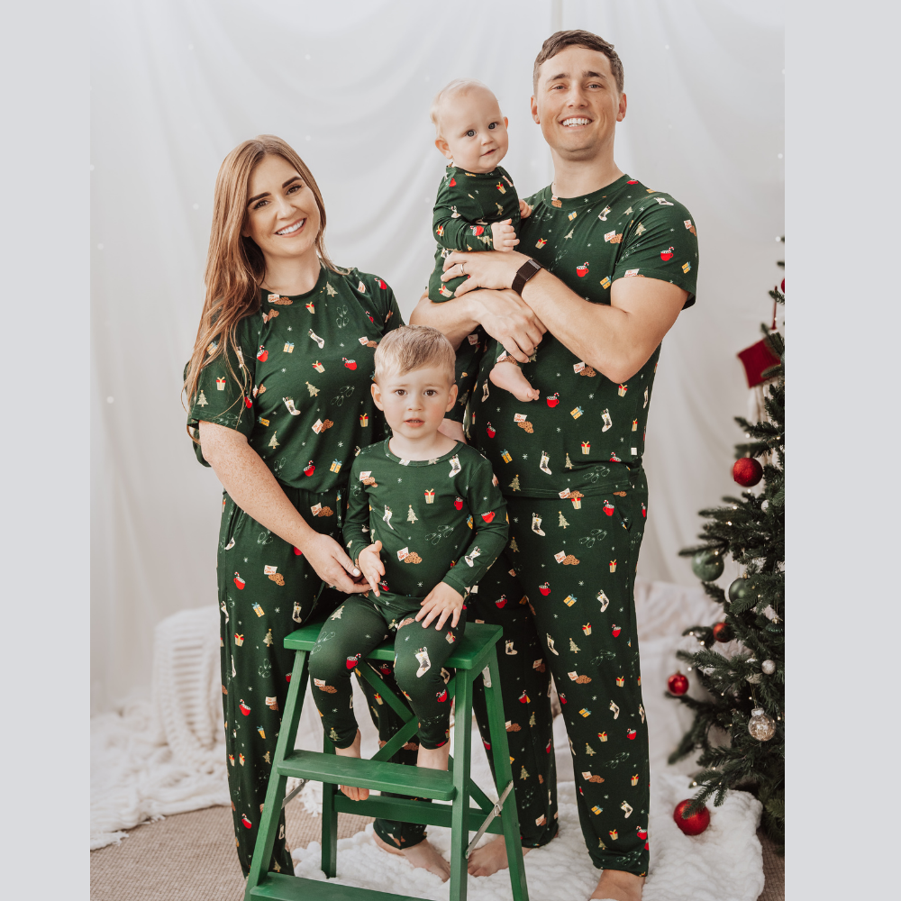 Adult Bamboo Pajamas in Night Before X-Mas (Unisex)