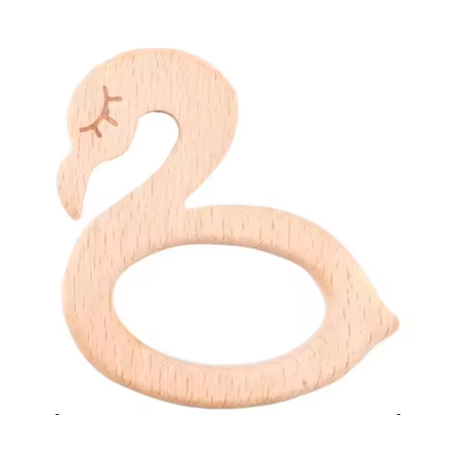 Flamingo Beech Wood Teether