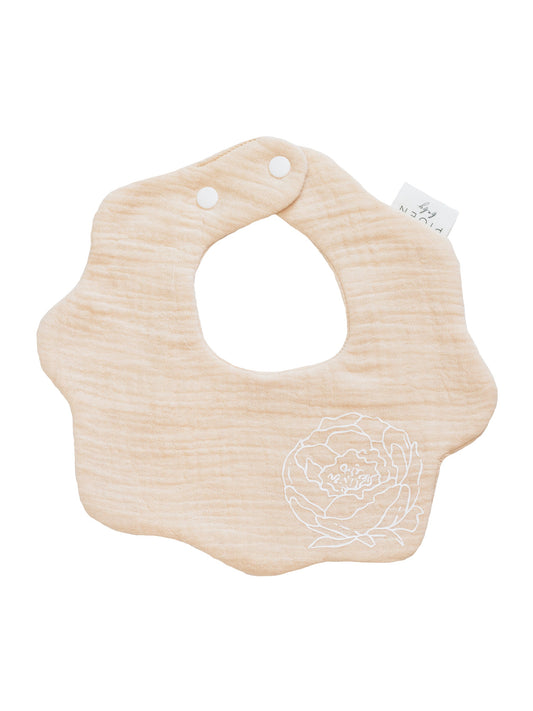 Soft pink Blooming Flower Cotton Bib