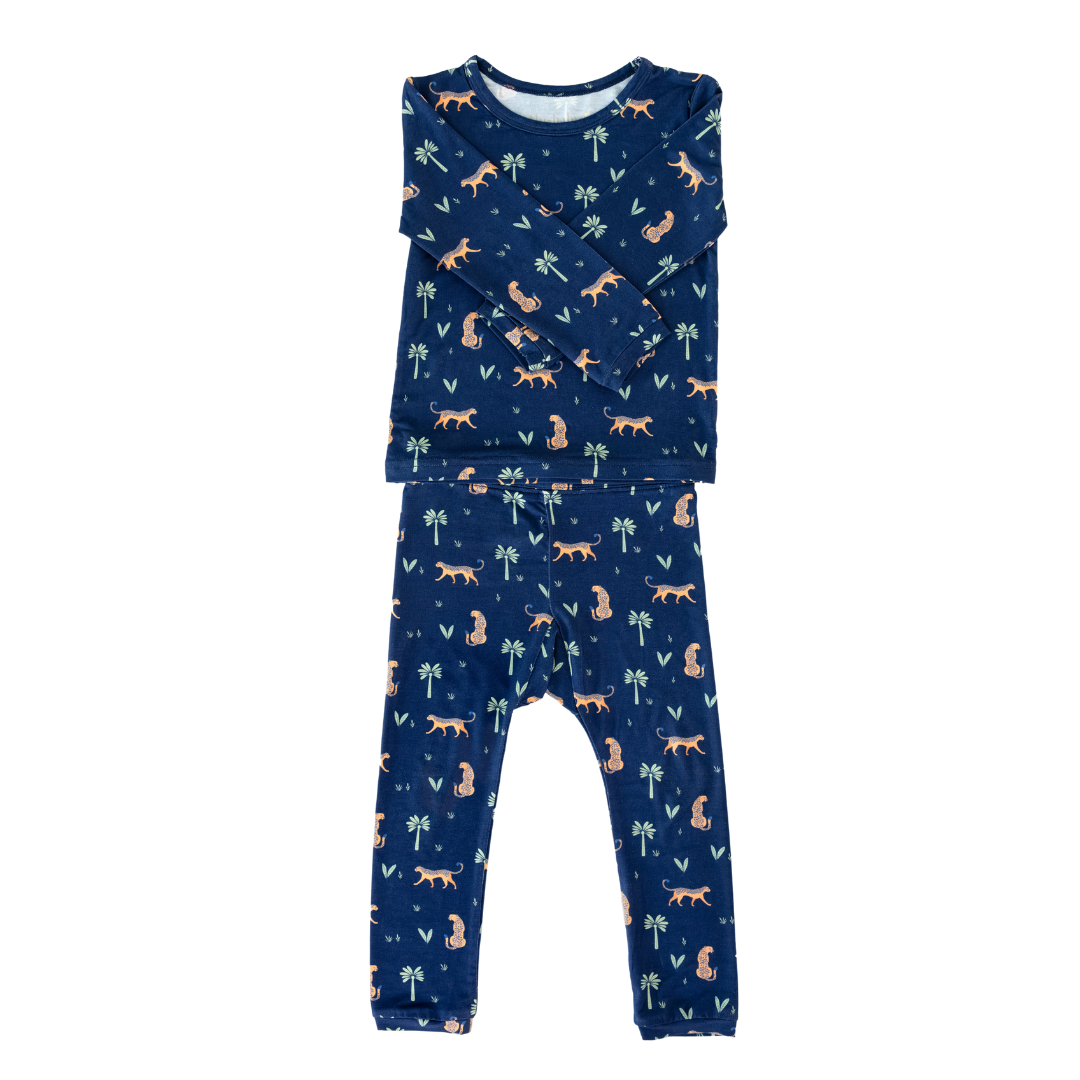 Bamboo Pajamas Set in Arabian Leopard