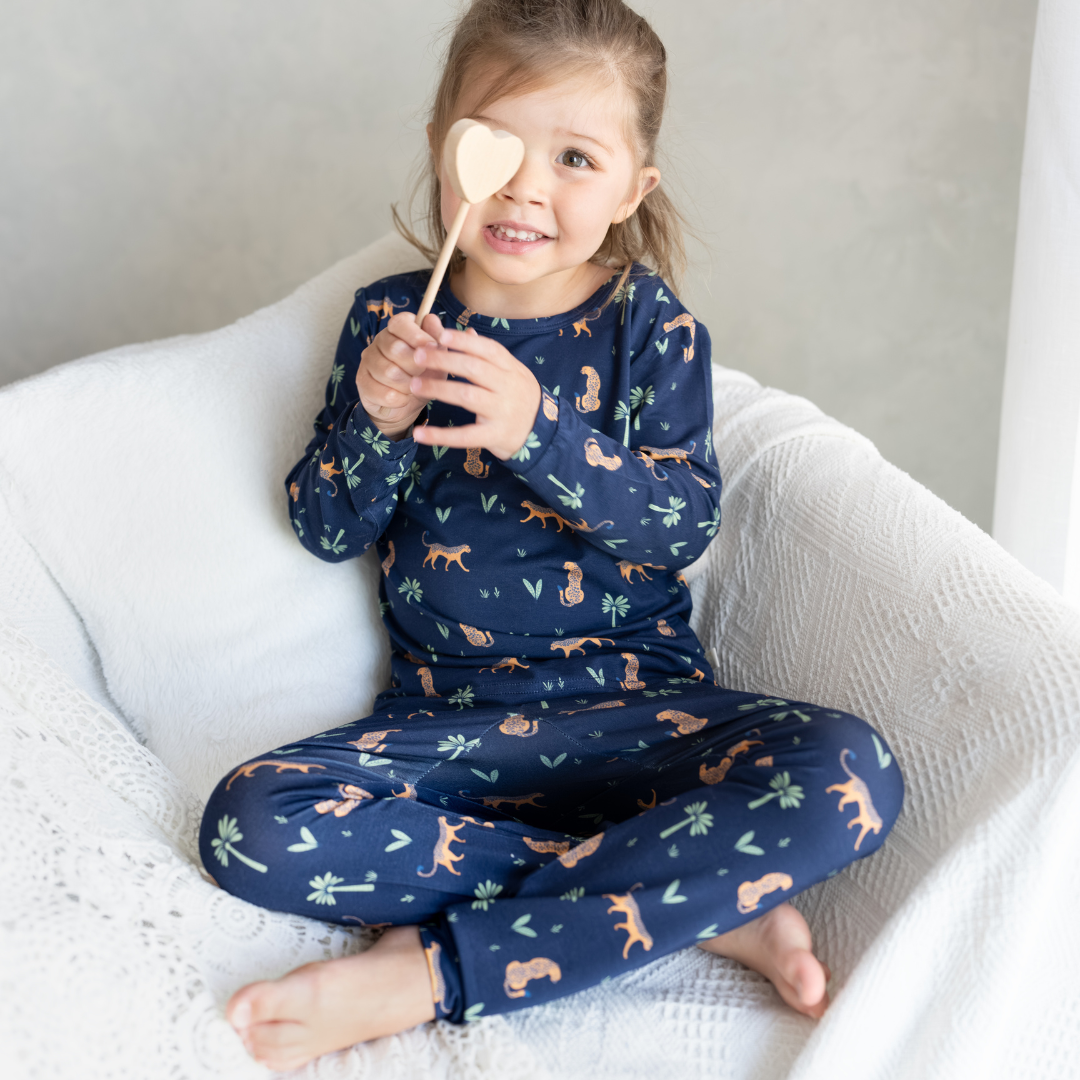 Bamboo Pyjamas For Kids in Arabian Leopard