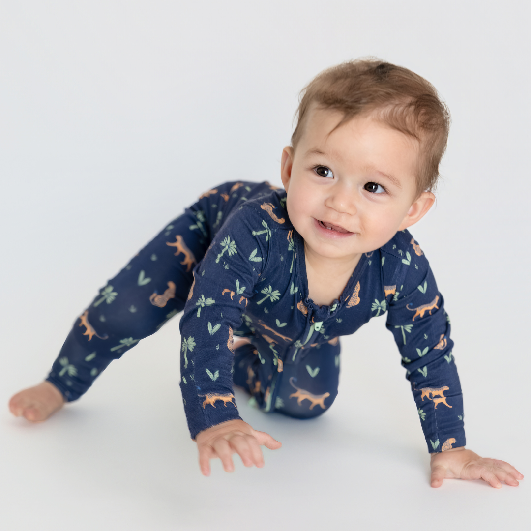 Bamboo Pajamas in Arabian Leopard 6-12 Months