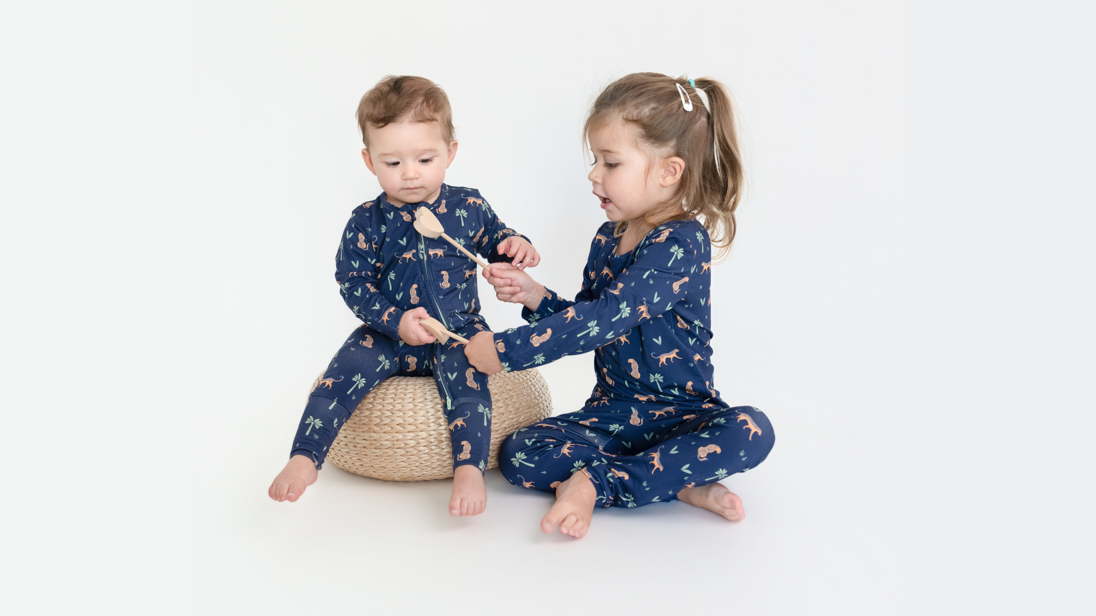 Baby Sleepsuit in Arabian Leopard