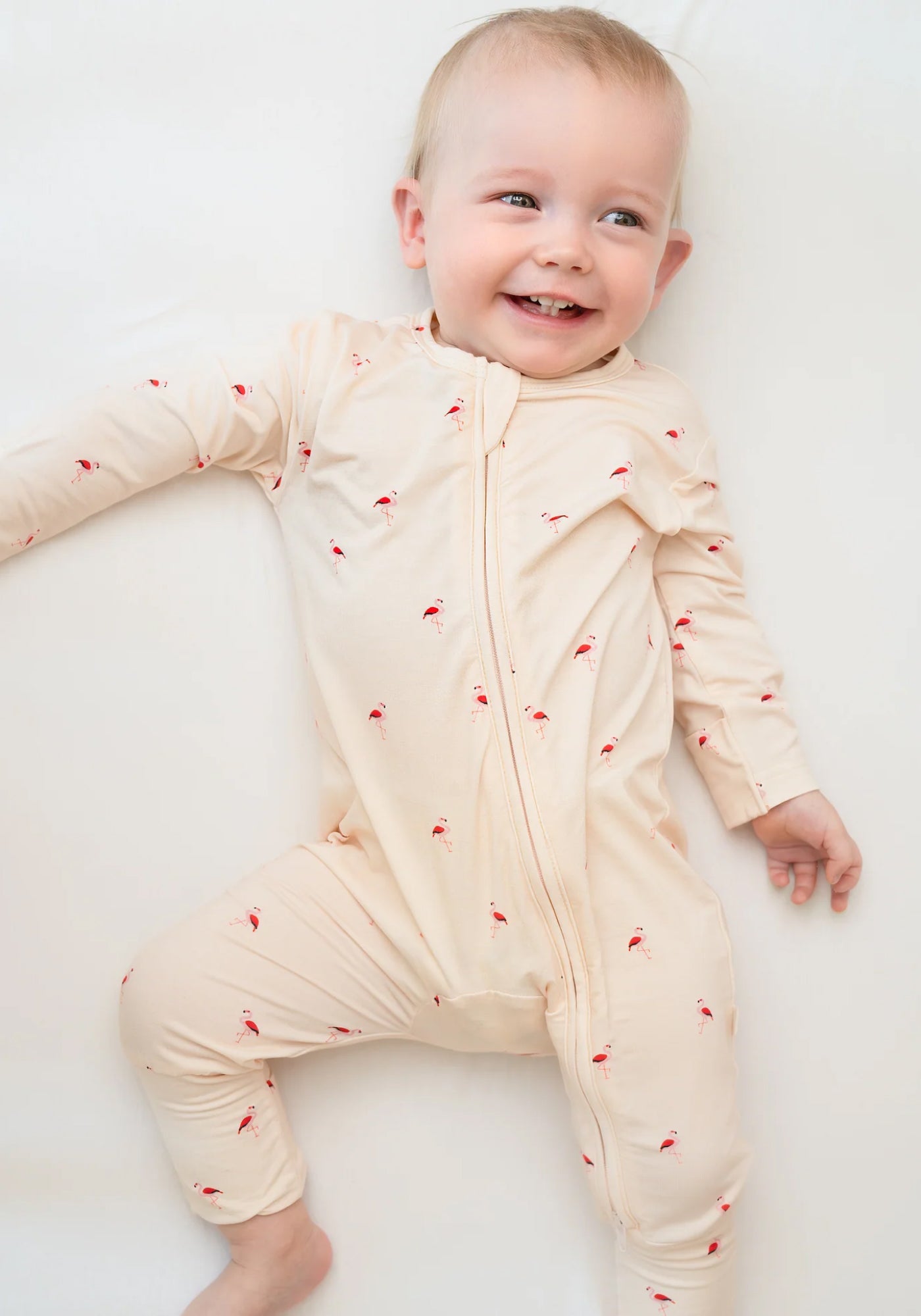 Baby Sleepsuit in Flamingo 3 - 6 Months