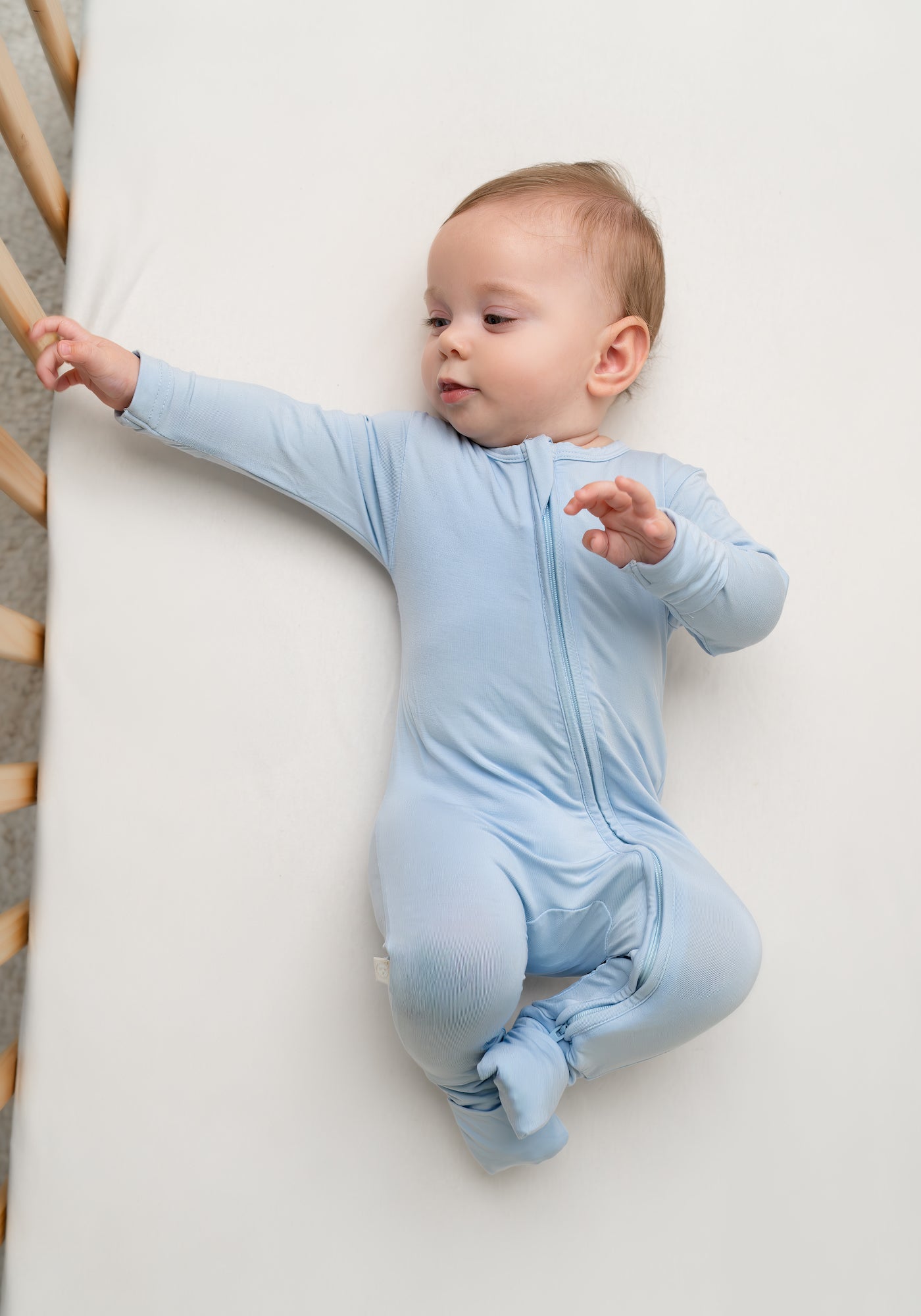 Zippered Sleepsuit in Baby Blue