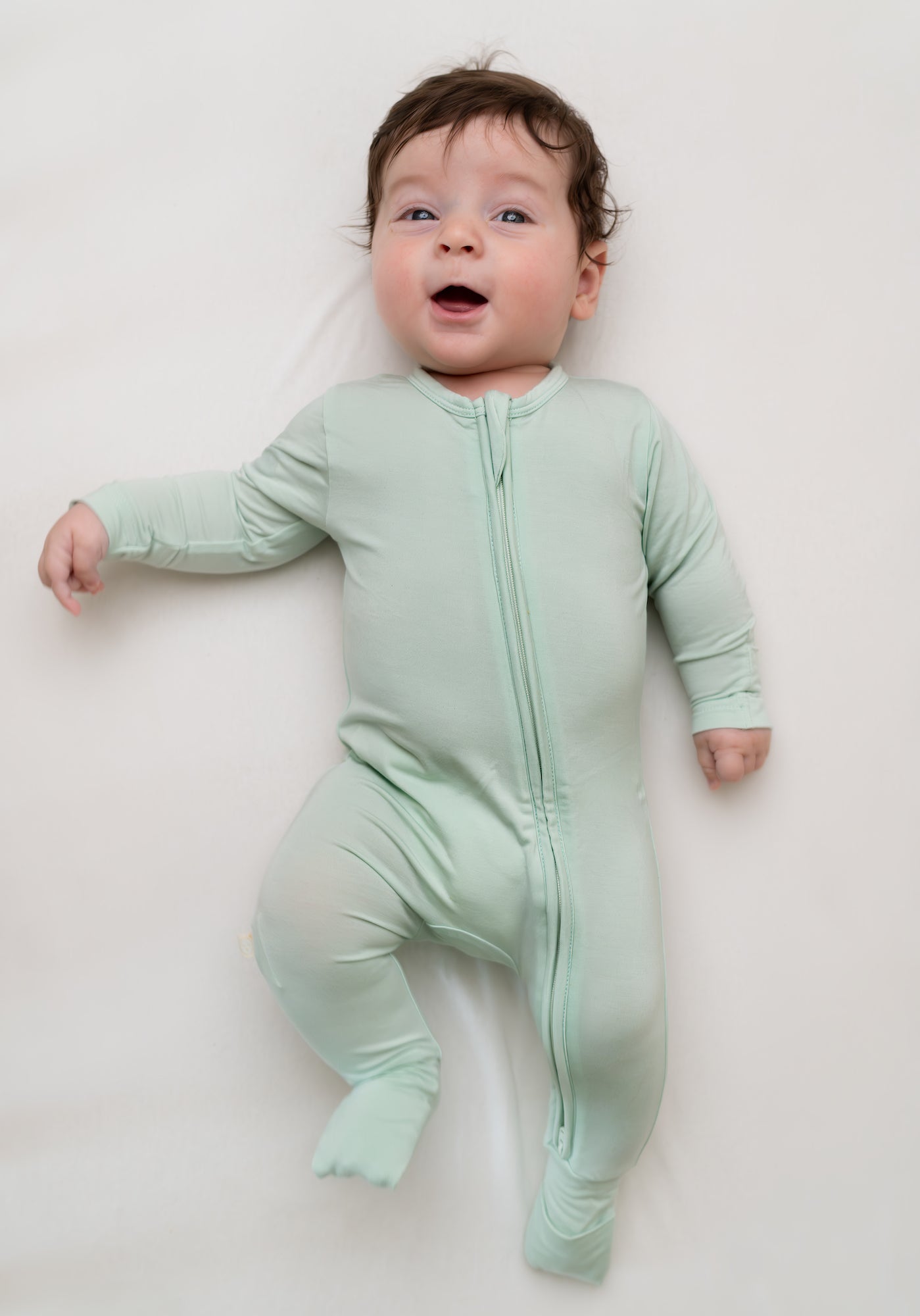 Baby Sleepsuit in Light Sage 12-18 Months