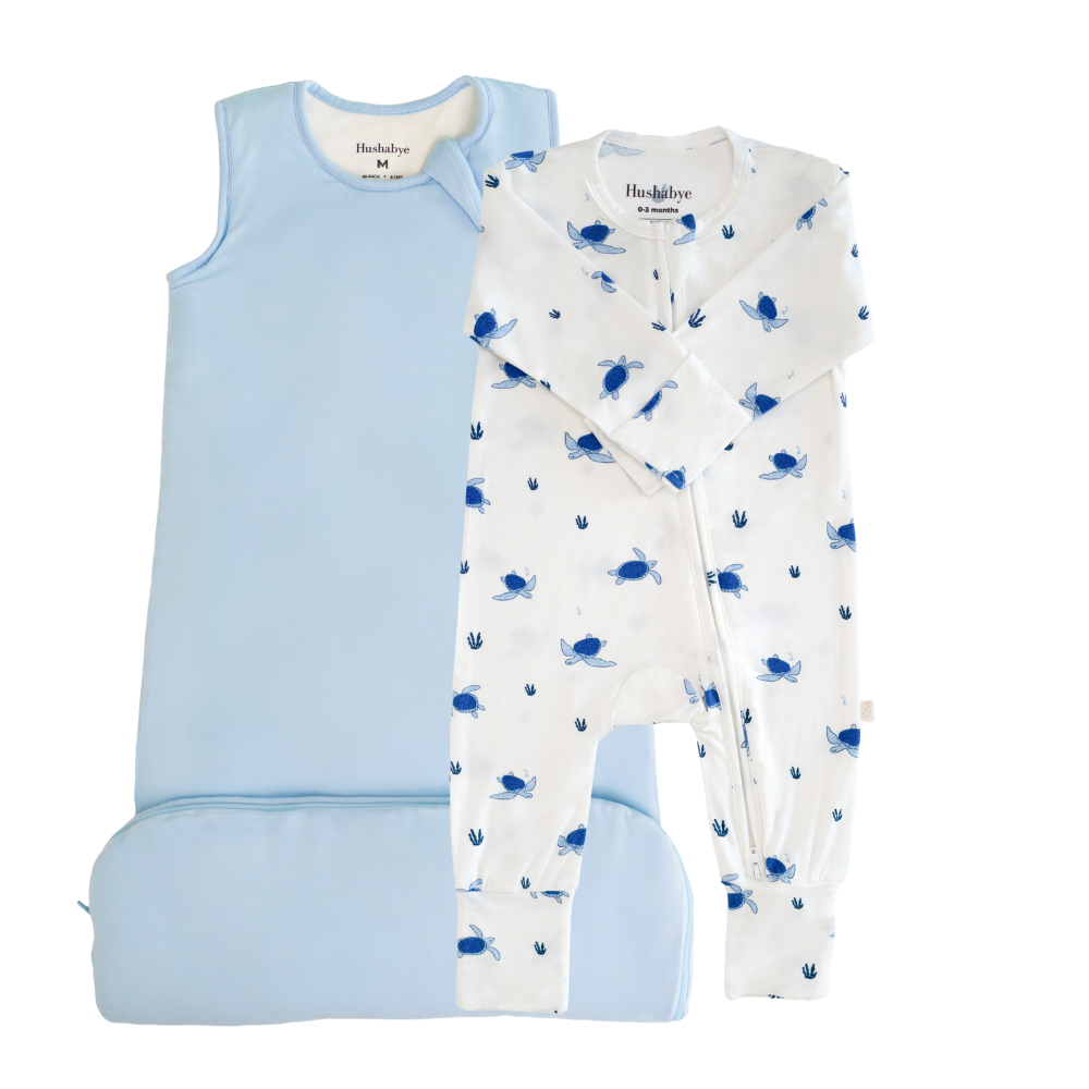 Baby Blue Gift Box – Bamboo Sleepsuit & Sleep Bag Set