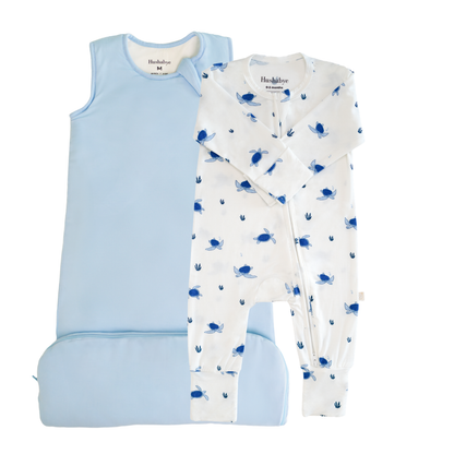 Baby Blue Gift Box – Bamboo Sleepsuit & Sleep Bag Set