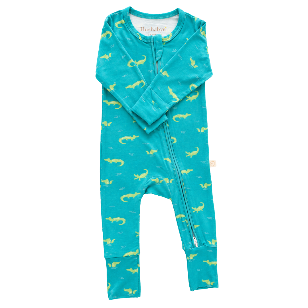 Zippered Sleepsuit in Crocodile