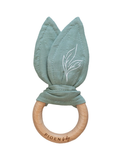 Organic Cotton Baby Rattle Ear Teether