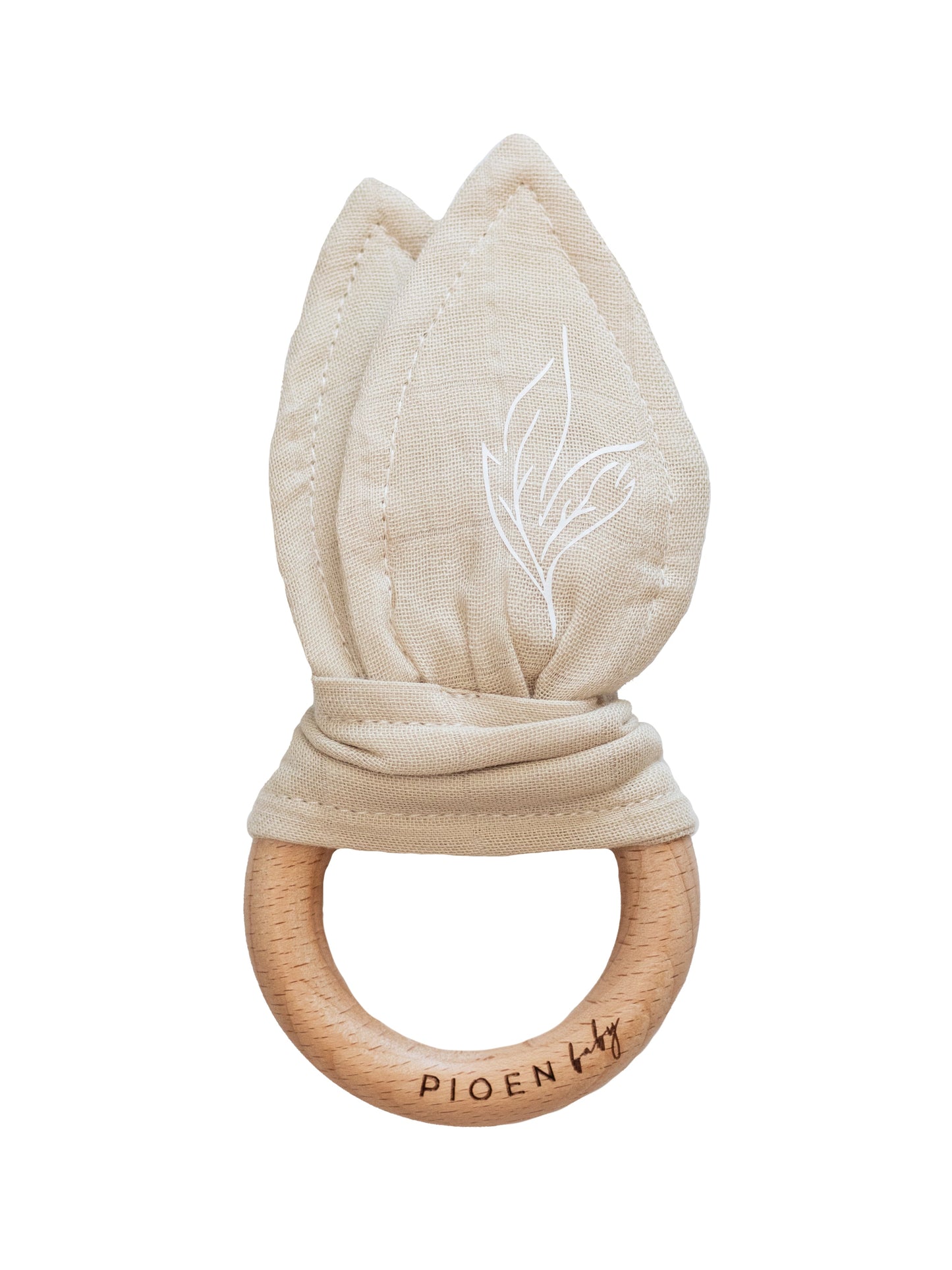 Organic Cotton Baby Rattle Ear Teether