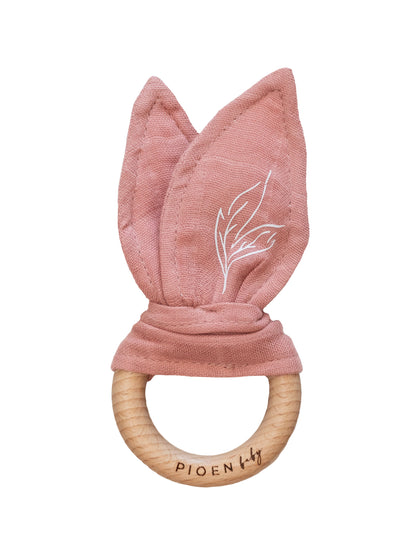 Organic Cotton Baby Rattle Ear Teether