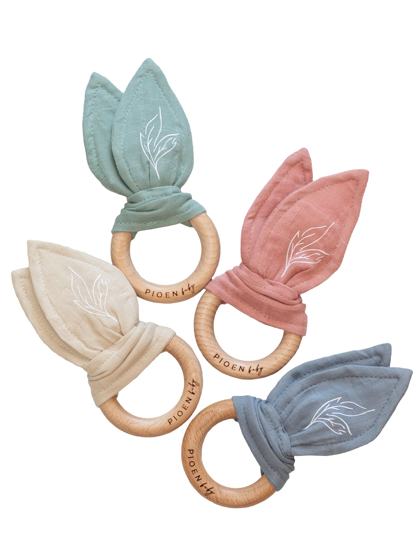 Organic Cotton Baby Rattle Ear Teether