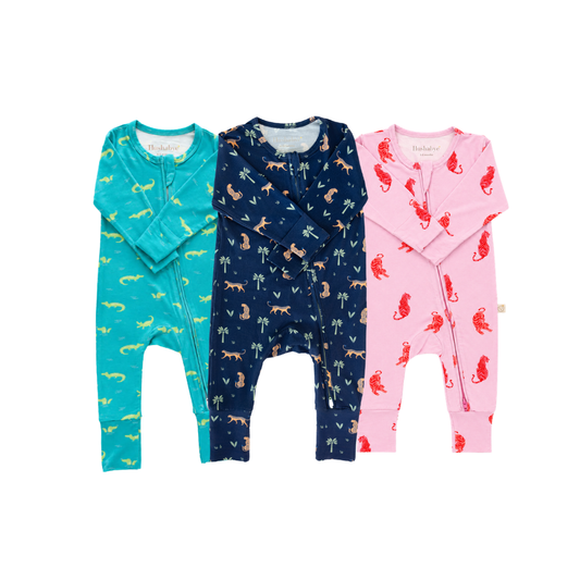Neon Jungle - 3 Piece Sleepsuit Set