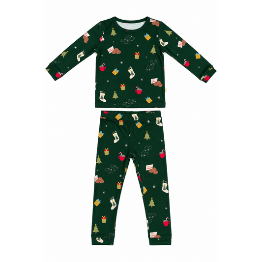 Night Before Christmas Forest Green Pajamas