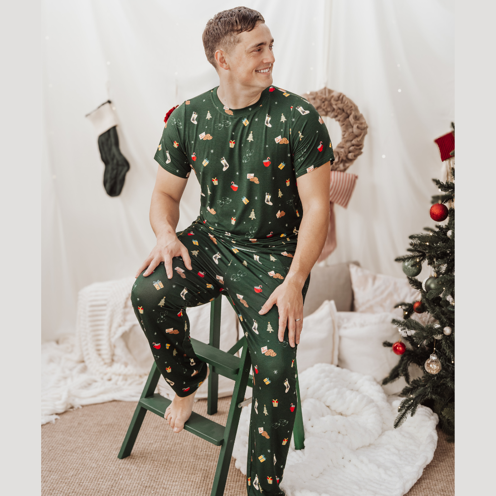 Adult Bamboo Pajamas in Night Before X-Mas (Unisex)