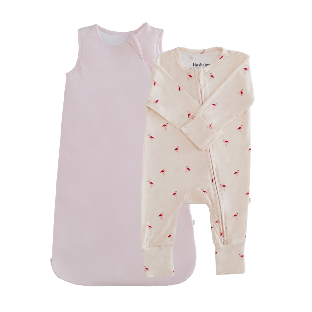 Pretty in Pink Gift Box – Bamboo Sleepsuit & Sleep Bag Set