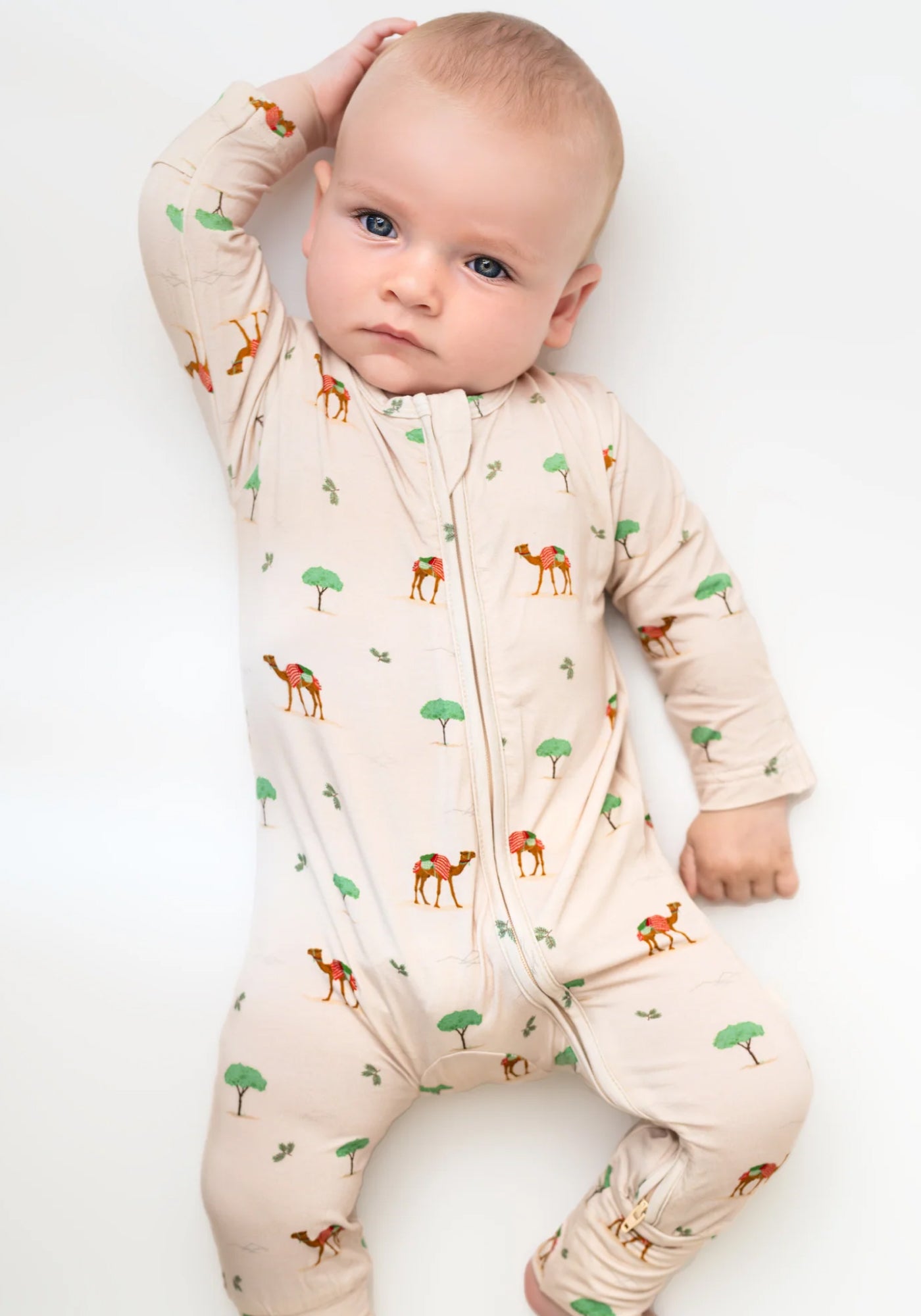 Zippered Sleepsuit in Camel