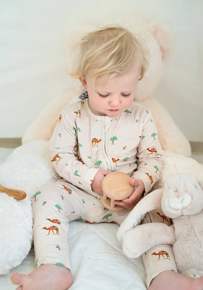 Zippered Sleepsuit in Camel