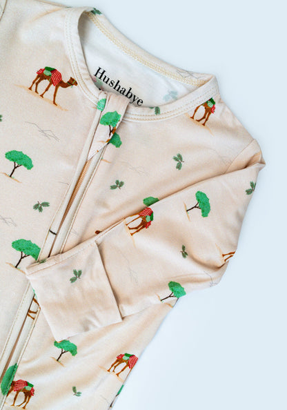 Zippered Sleepsuit in Camel