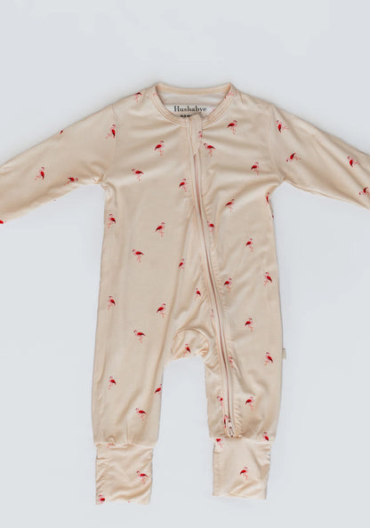 Zippered Sleepsuit in Flamingo