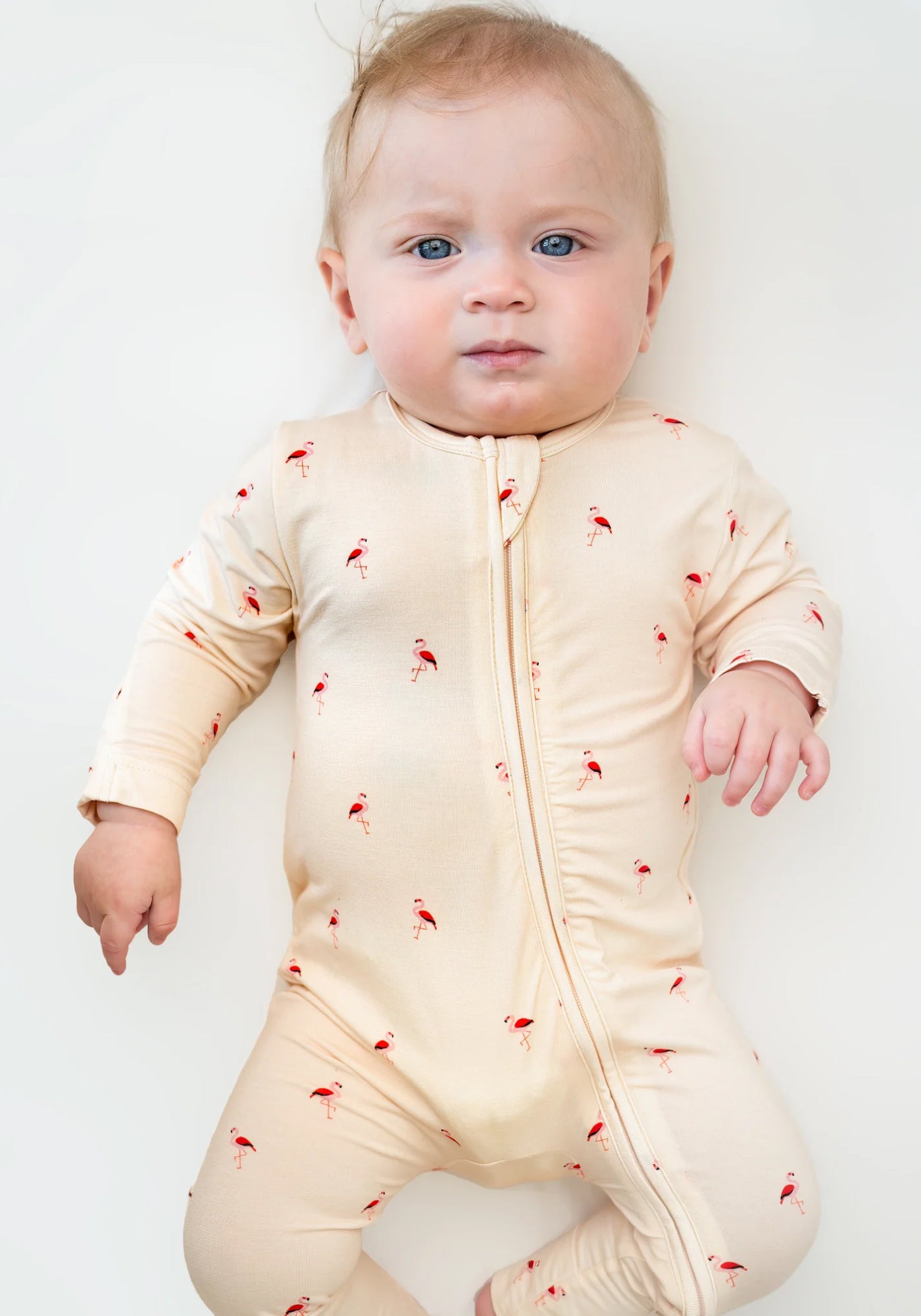 Zippered Sleepsuit in Flamingo