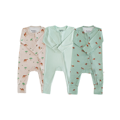Neutral Tones - 3 Piece Sleepsuit Set