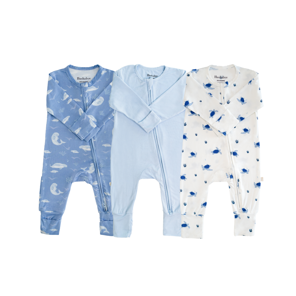 Blue Hues - 3 Piece Sleepsuit Set
