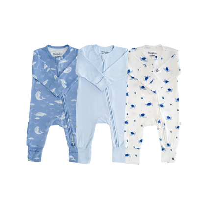 Blue Hues - 3 Piece Sleepsuit Set