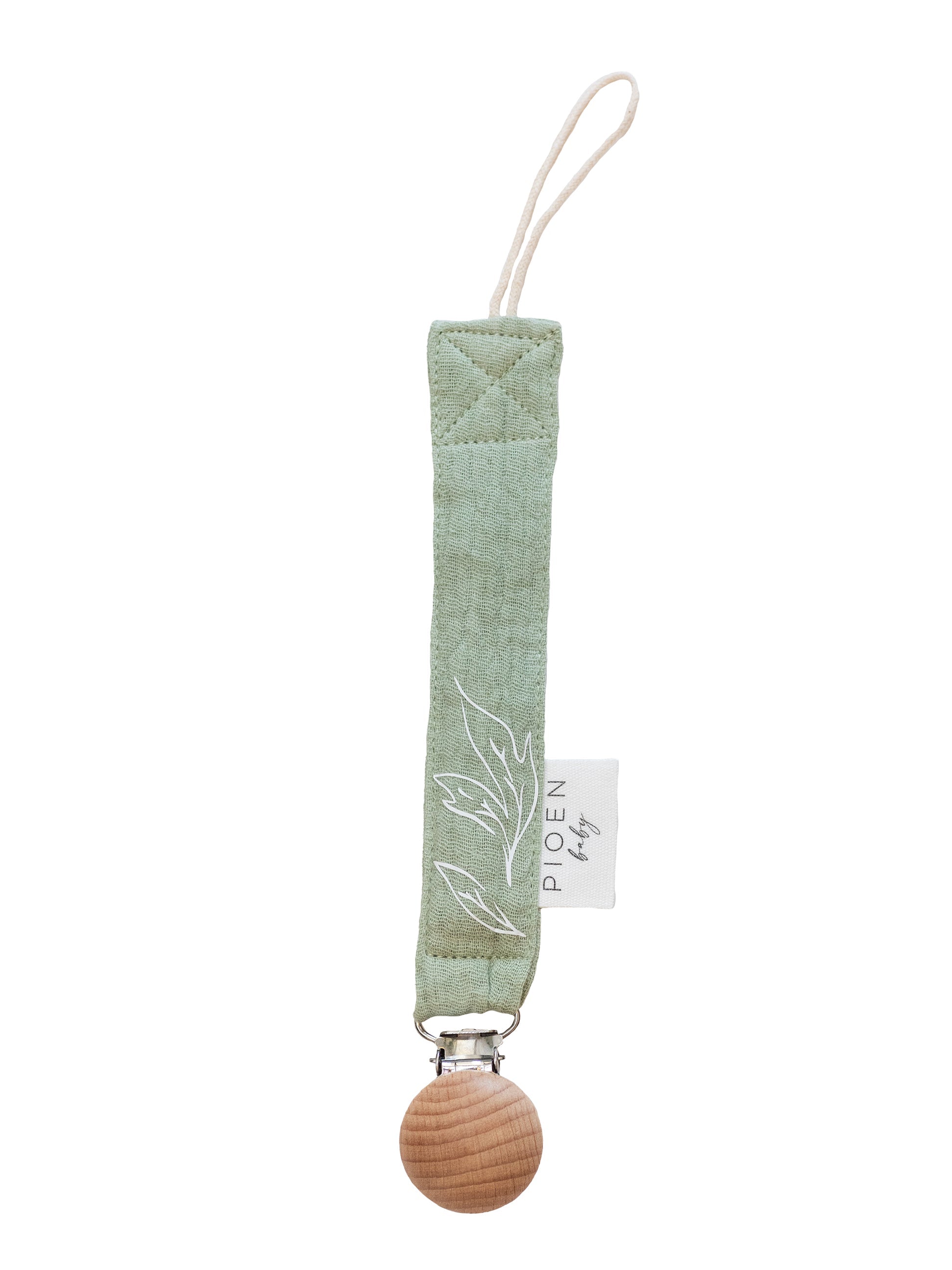 Soft Green Color Pacifier Clip