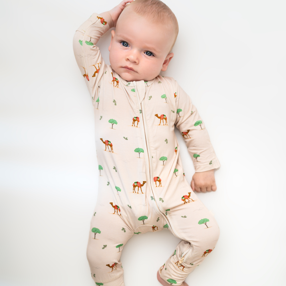 Bamboo Romper in Camel