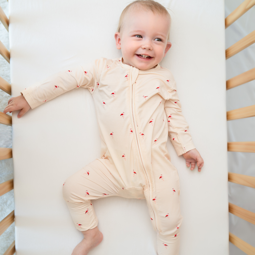 Baby Romper in Flamingo