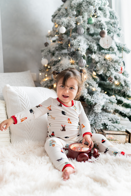 Toddler Pajamas in Santa Paws